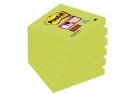 Bloczek samoprzylepny PostitR Super Sticky, iskrzce kolory, 6 szt po 90 kart., 76x76mm, morska fala