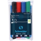 Zestaw markerw do tablic SCHNEIDER Maxx 290, 2-3 mm, 4 szt., miks kolorw