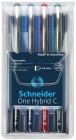 Piro kulkowe Schneider ONE Hybrid C 0, 3 mm, w etui 4 szt., miks kolorw