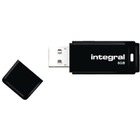 Integral USB 8GB Black, USB 2.0 with removable cap