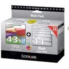 Zestaw tuszy Lexmark 43XL i 44XL do X-6570/9350/9575 | CMYK