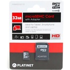 Platinet karta pamici microSD class 10 + adapter SD | 32GB
