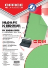 Okadki do bindowania OFFICE PRODUCTS, PVC, A4, 200mikr., 100szt., zielone transparentne