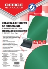 Okadki do bindowania OFFICE PRODUCTS, karton, A4, 250gsm, byszczce, 100szt., zielone