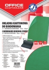 Okadki do bindowania OFFICE PRODUCTS, karton, A4, 250gsm, skóropodobne, 100szt., zielone