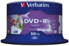 Pyta DVD+R VERBATIM AZO, 4, 7GB, prdko 16x, cake, 50szt., do nadruku