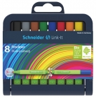 Cienkopis SCHNEIDER Link-It, 0, 4mm, stojak - podstawka, 8szt. mix kolorów