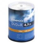 Dysk Omega DVD+R | 4.7GB | x16 | 100 szt
