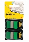 Zakadki indeksujce POST-IT® (680-G2EU), PP, 25x43mm, 2x50 kart., zielone