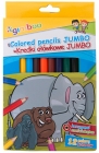 Kredki oówkowe GIMBOO Jumbo, szecioktne, 12szt., mix kolorów