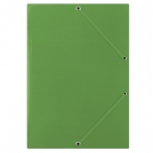 Teczka z gumk DONAU, karton, A4, 400gsm, 3-skrz., zielona