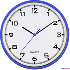 Zegar cienny plastikowy 25,5 cm, niebieski z bia tarcz MPM E01.2478.30.A