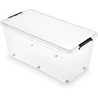 Pojemnik do przechowywania ORPLAST Simple box, 75l, na kkach, transparentny