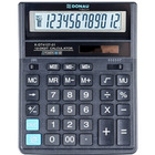 Kalkulator biurowy DONAU TECH, 12-cyfr. wywietlacz, wym. 203x158x31 mm, czarny