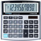 Kalkulator biurowy DONAU TECH, 10-cyfr. wywietlacz, wym. 136x134x28 mm, srebrny