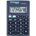 Kalkulator kieszonkowy DONAU TECH, 8-cyfr. wywietlacz, wym. 127x104x8 mm, czarny