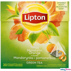 Herbata LIPTON PIRAMID GREEN TEA 20t zielona mandarynka pomaracza