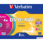 Pyta DVD+RW VERBATIM SLIM Color 4.7GB x4 (1) 43297