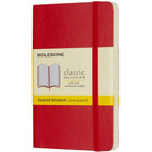 Notes MOLESKINE Classic P (9x14cm) w kratk, mikka oprawa, 192 strony, czerwony