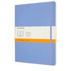 Notes MOLESKINE Classic XL (19x25 cm) w linie, mikka oprawa, hydrangea blue, 192 strony, niebieski