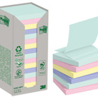 Ekologiczne karteczki samoprzylepne Post-it® Z-Notes, NATURE, pastelowe, 76x76mm, 16x100 kart