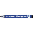 Marker permanentny DONAU D-Signer, okrgy, 2-4mm (linia), zawieszka, czarny