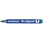 Marker permanentny DONAU D-Signer, okrgy, 2-4mm (linia), zawieszka, zielony