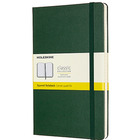 Notes MOLESKINE Classic L (13x21cm), w kratk, twarda oprawa, myrtle green, 240 stron, zielony