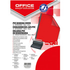 Okadki do bindowania OFFICE PRODUCTS, PVC, A4, 200mikr., 100szt., czerwone transparentne