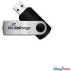 Pami Pendrive MediaRange 8GB USB 2.0, obracany, srebrno-czarny, MR908