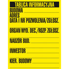 Znak TDC, Budowlana tablica informacyjna