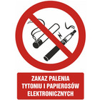 Znak TDC, Zakaz palenia tytoniu i papierosów elektronicznych