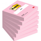 Karteczki samoprzylepne POST-IT®, 76x76mm, 6x100 kart., róowe