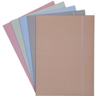 Teczka z gumk OFFICE PRODUCTS, Pastel soft touch, karton/lakier, A4, 320gsm, 3-skrz., mix kolorów