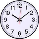 Zegar cienny DONAU, plastikowy, 30cm, czarny